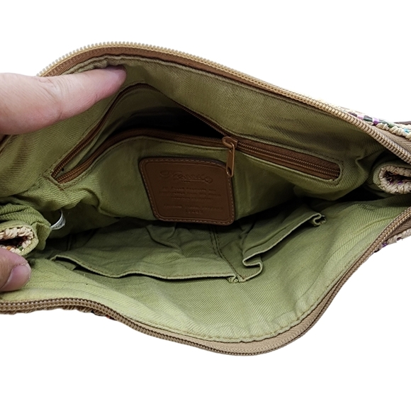 Fossil Women's Vintage Basket Weave Leather Strap Shoulder Bag - OS - Picture 7 of 8